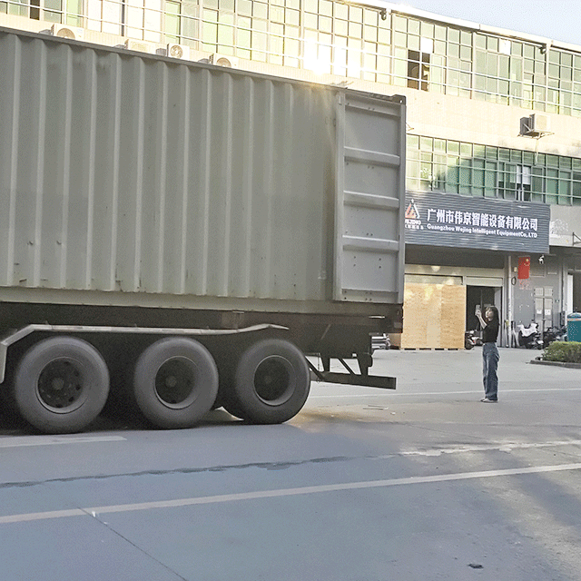 Confirming details about filling labeling machine with customers through video