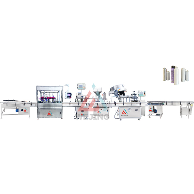 Automatic Aerosol Filling Machine Manufacturing Machines Aerosol Filling Packaging And Integrated Production Line