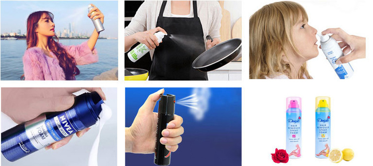 aerosol paint can filling machine application products