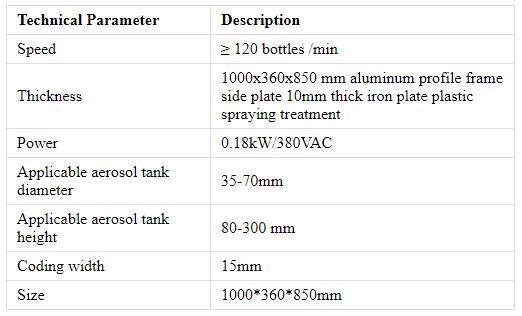 Inkjet Conveyor Belt for Aerosol Filling Machine