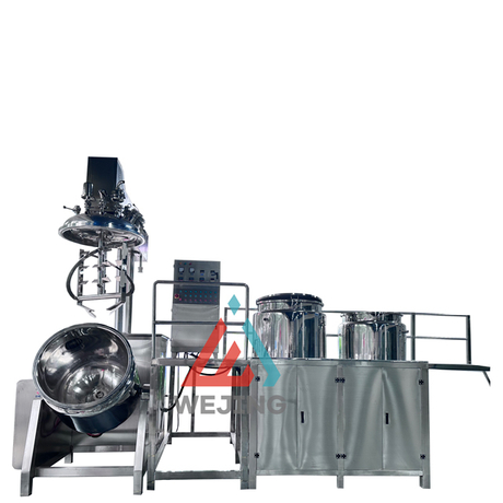 300L Hydraulic Lift Vacuum Homogenizing Emulsifier heating function
