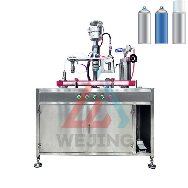 Factory Price Semi Automatic Three in One Aerosol Spray Filling Machine for Gas Spray Paint Aerosols
