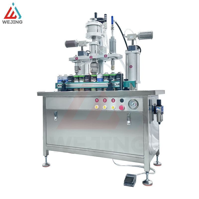 Semi Automatic Aerosol Can Gas Filling Machine for Chemical Industries