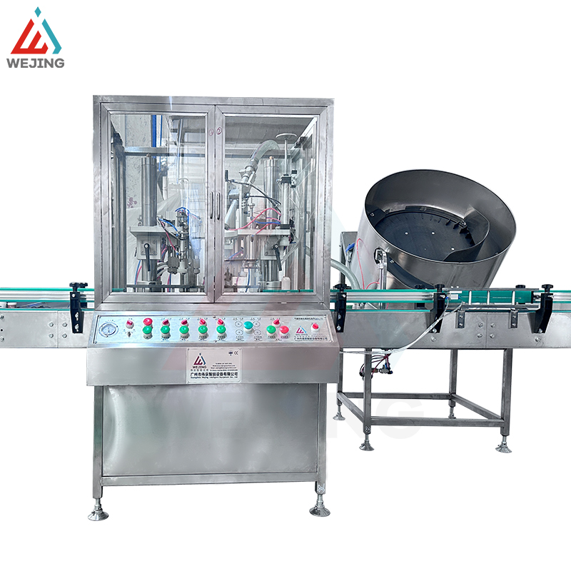 QGJ70 Automatic Aerosol Can Valve Filling Crimping Machine for Aerosol Paint Body Insecticide Spray