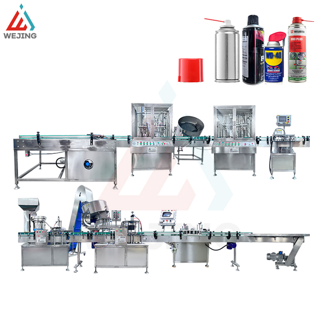 QGJ70 Automatic Lubricating Aerosol Filling Line - High precision ±1% 60-70 cans per minute
