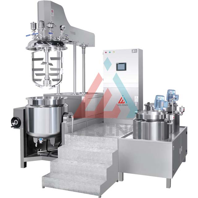 Vacuum Homogenizer Emulsifier Body Lotion Facial Cream Making Machine With Upper Homogenizer