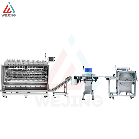 8 Heads Facial Mask Filling Line with Weight Check Counting Machine