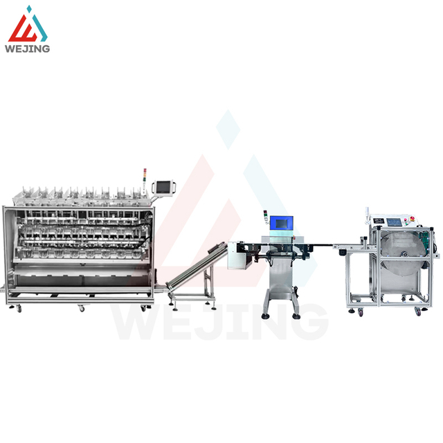 8 Heads Facial Mask Filling Line with Weight Check Counting Machine
