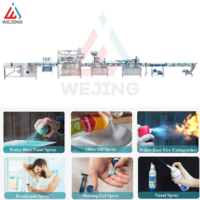 Automatic BOV Bag on Valve Filling Machine for Nasal Spray Olive Oil Spray Deodorant Spray Shaving Gel Spray Water Base Paint Spray Water Base Fire Extinguisher