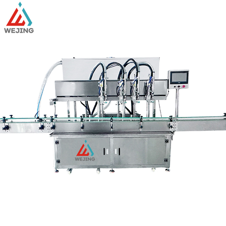 Automatic 4 Heads Follow-Up Filling Machine For Paste Oil Cream Products Filling