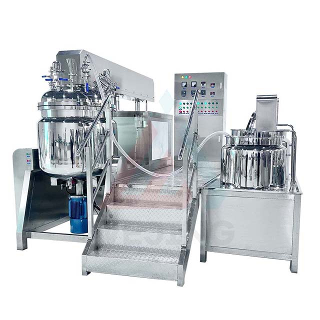 300L Chemical Body Lotion Emulsifier Making Machine Vacuum Homogenizing Emulsifier Mixer 