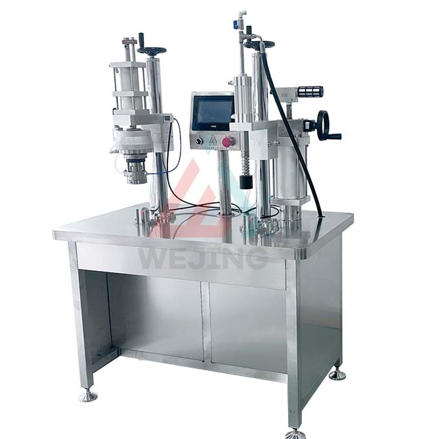 Semi Automatic BOV Aerosol Filling Machine with Pressure Detection Gauge