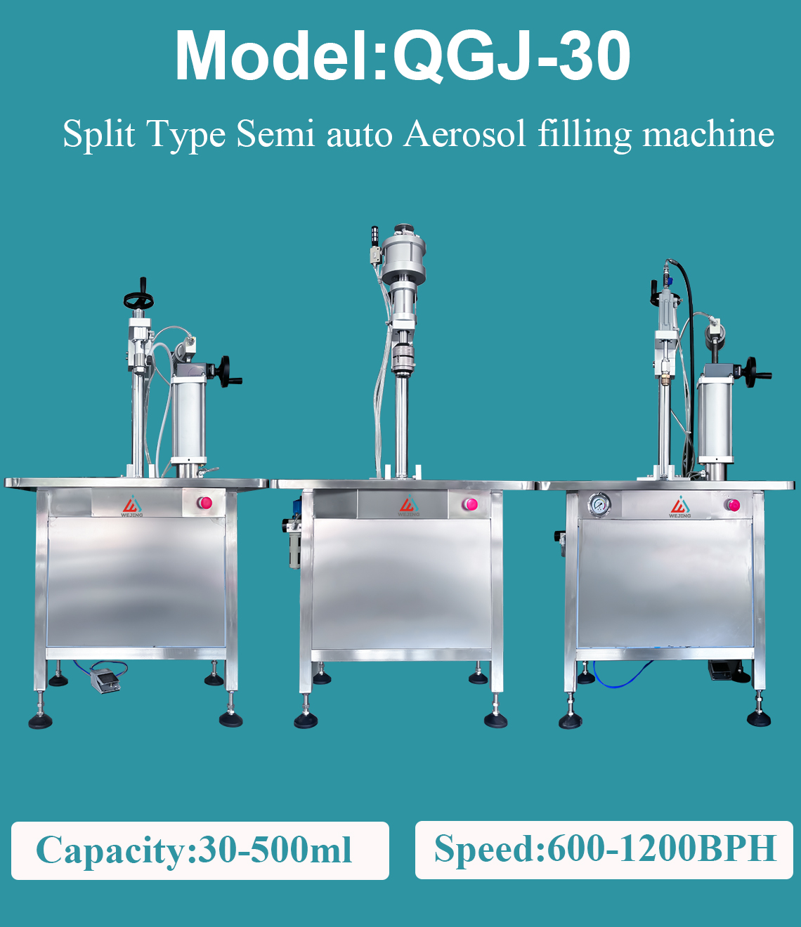 QGJ-30-Split-Type-Semi-auto-Aerosol-filling-machine