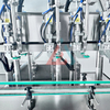Automatic 4 Heads Follow-Up Filling Machine For Paste Oil Cream Products Filling