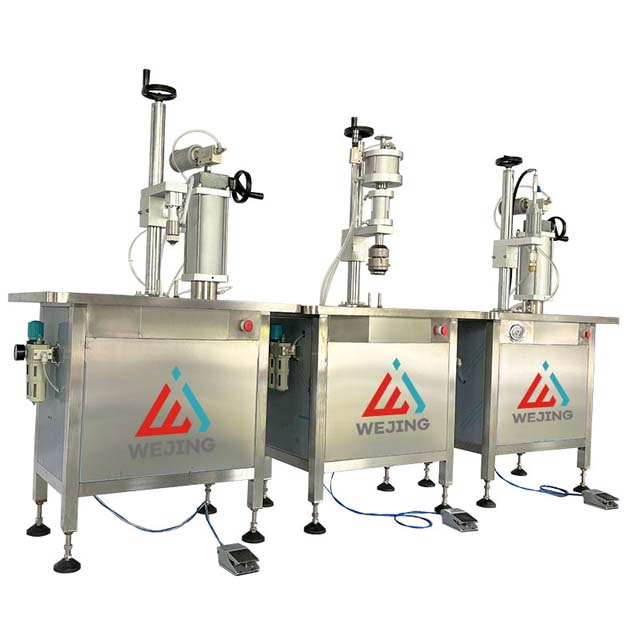 High Quality Semi Automatic Aerosol Manual Aerosol Cans Filling Sealing Machine
