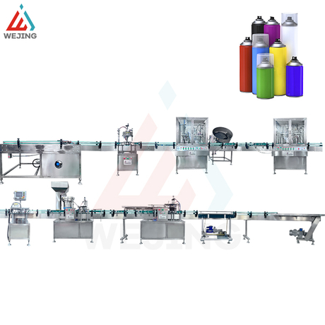 Aerosol Paint Spray Filling Line 60-70 Cans Per Min